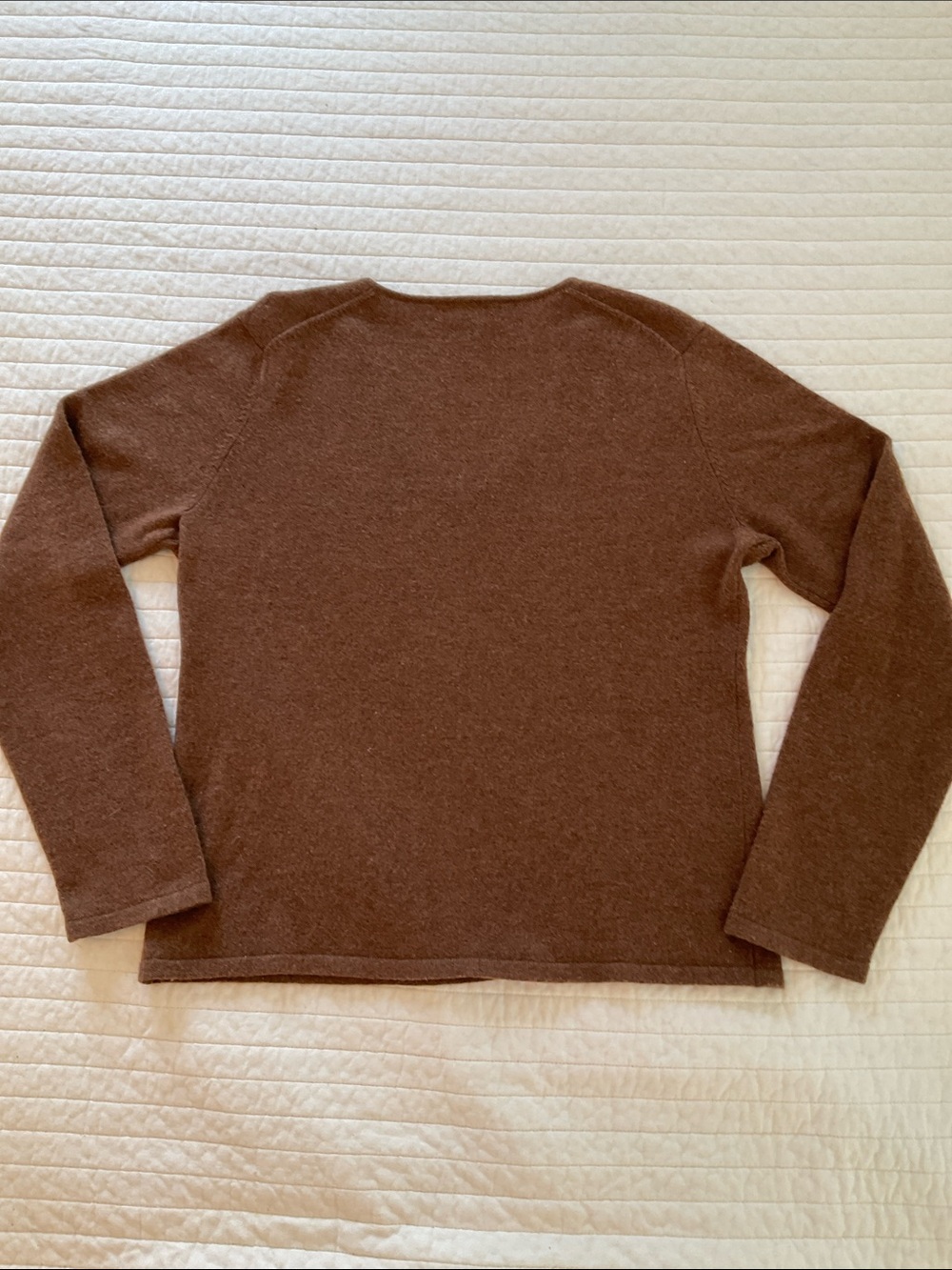 100% Cashmere MAINBOCHER V-Neck Sweater Size L Brown - Picture 7 of 7